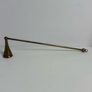 Two’s Company 11" Brass Candle Snuffer Extinguisher Hinged Head Accessory